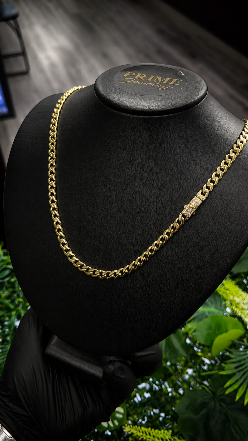14K Gold Monaco Chain Necklace 7mm