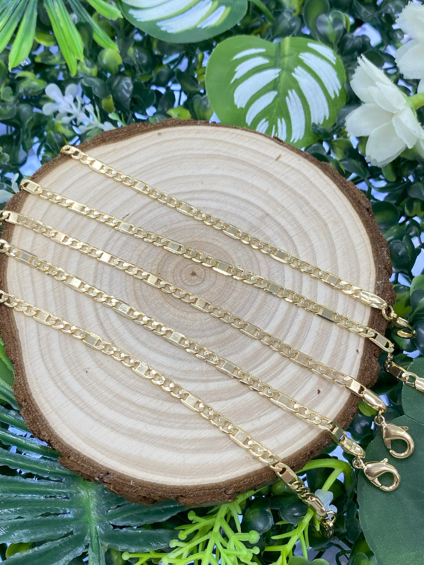 Gold Filled Baby Curb Valentino Bracelet 5.75"