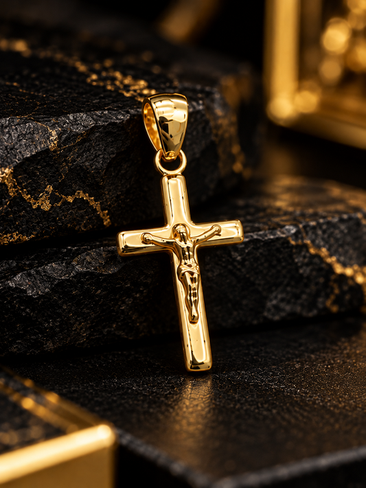 14K Gold Filled Small Flat Cross Valentino Chain
