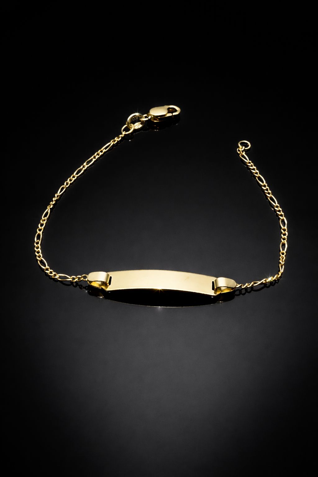 10K Gold Baby ID Bracelet 5.5" Figaro
