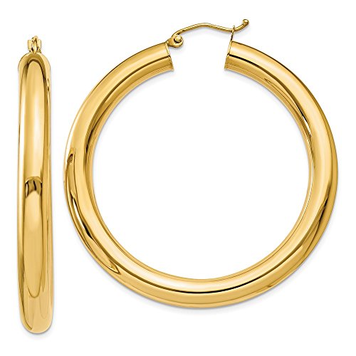 Medium Hoop Earrings Classic 34x30mm Lever Back 14K Gold Filled Womens Girls Ladies