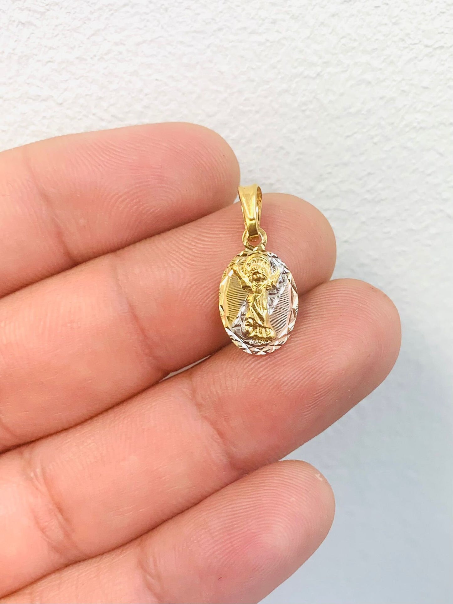 14K Gold Filled Baby Jesus Pendant Divino Nino Charm Necklace 14" 16" Baby Kids Jewelry