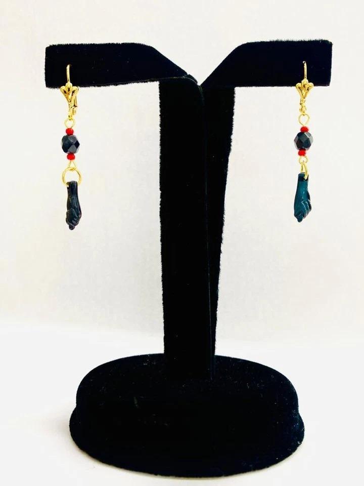 Azabache Lever Back Dangle Earrings