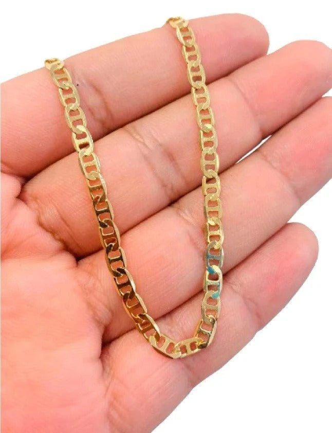 Mariner Link 14K Chain Anklet Bracelet 10" Gifts Stelish For Womens and Girls