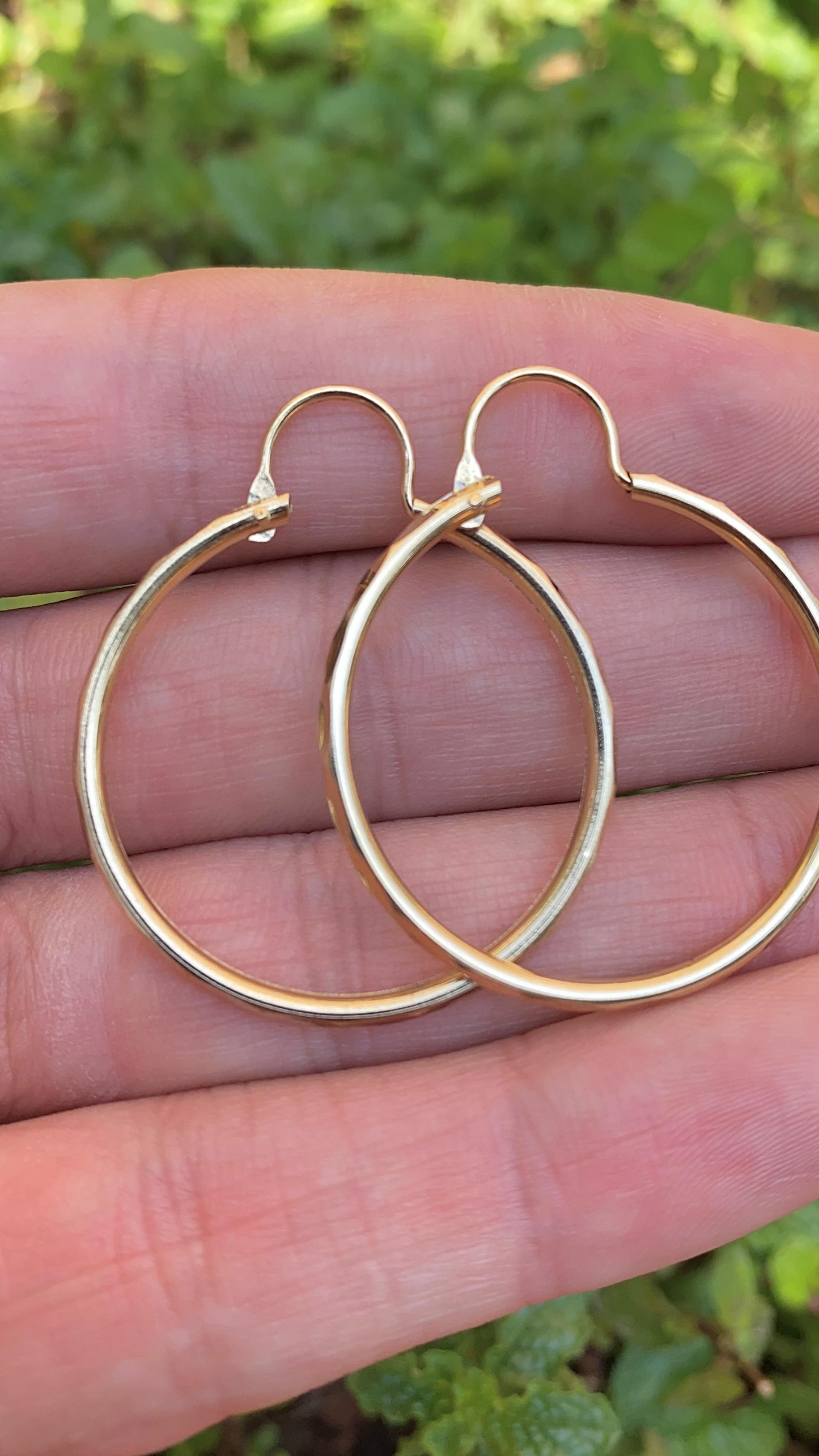 Hoop Earrings 2x2 14K Gold Filled Ladies Argollas Arrecadas para Mujeres