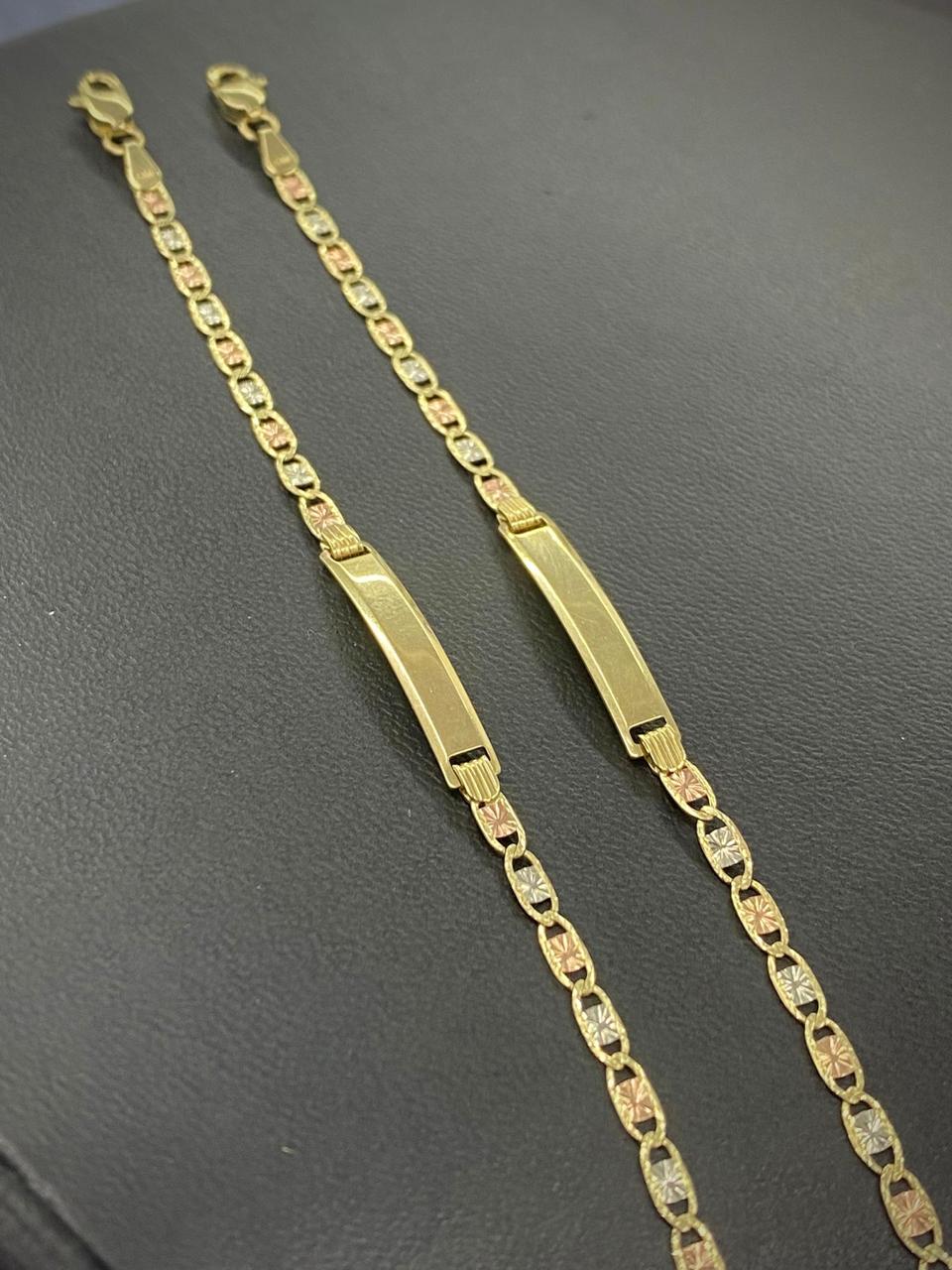 10K Gold Real Filled Valentino Anklet Bracelet 5.5" For Baby