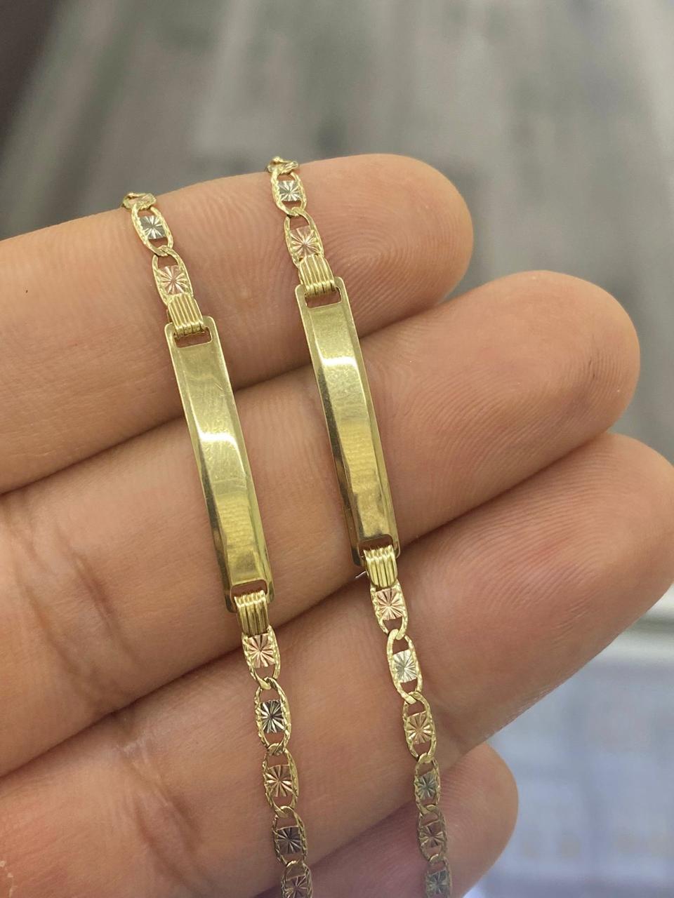 10K Gold Real Filled Valentino Anklet Bracelet 5.5" For Baby