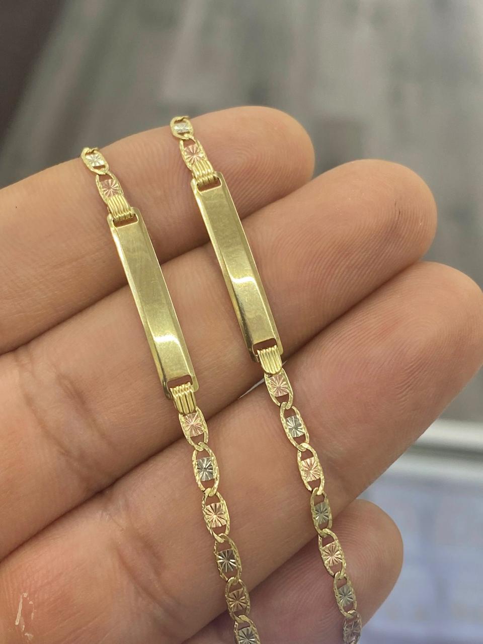 10K Gold Real Filled Valentino Anklet Bracelet 5.5" For Baby