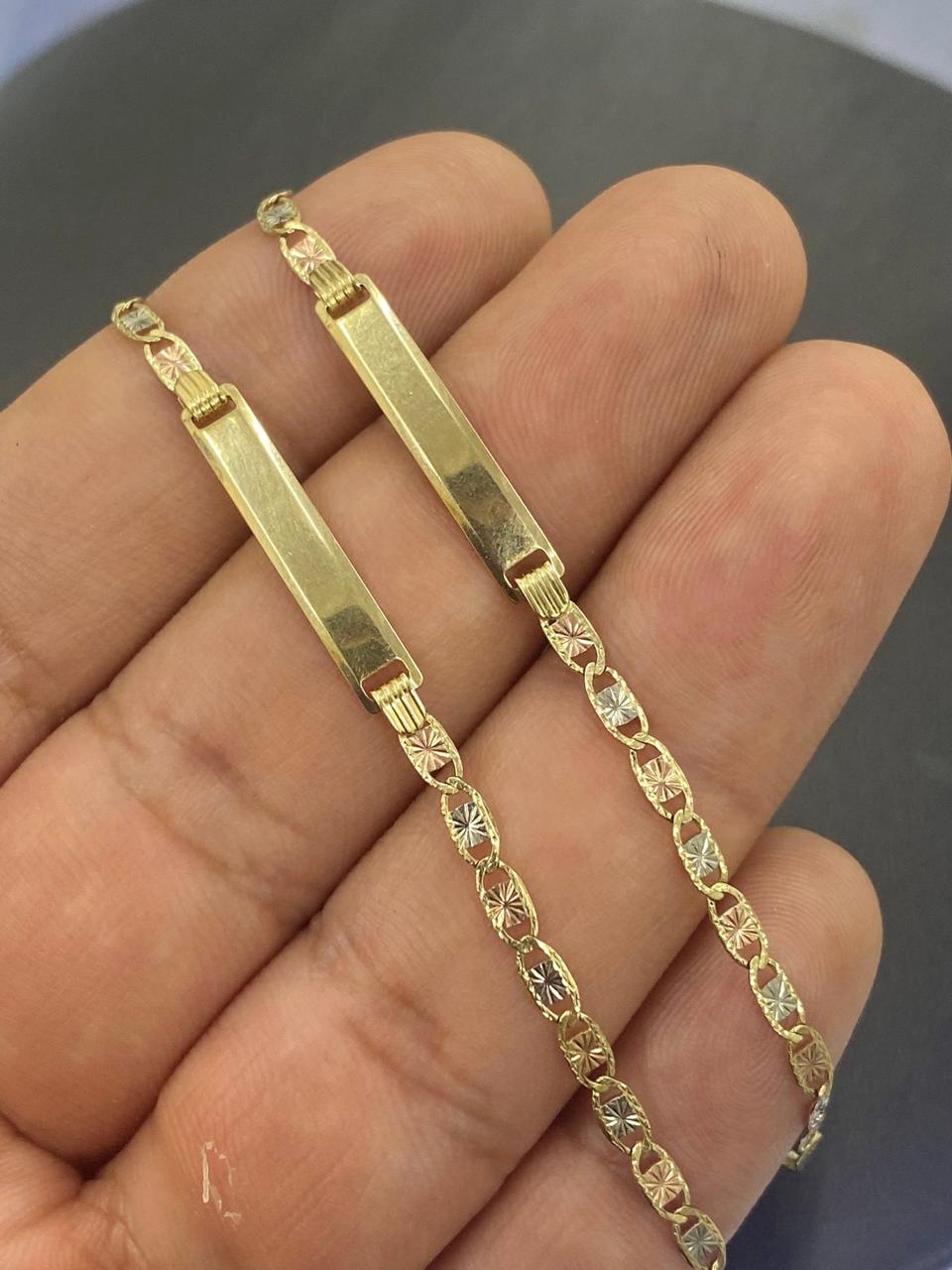 10K Gold Real Filled Valentino Anklet Bracelet 5.5" For Baby