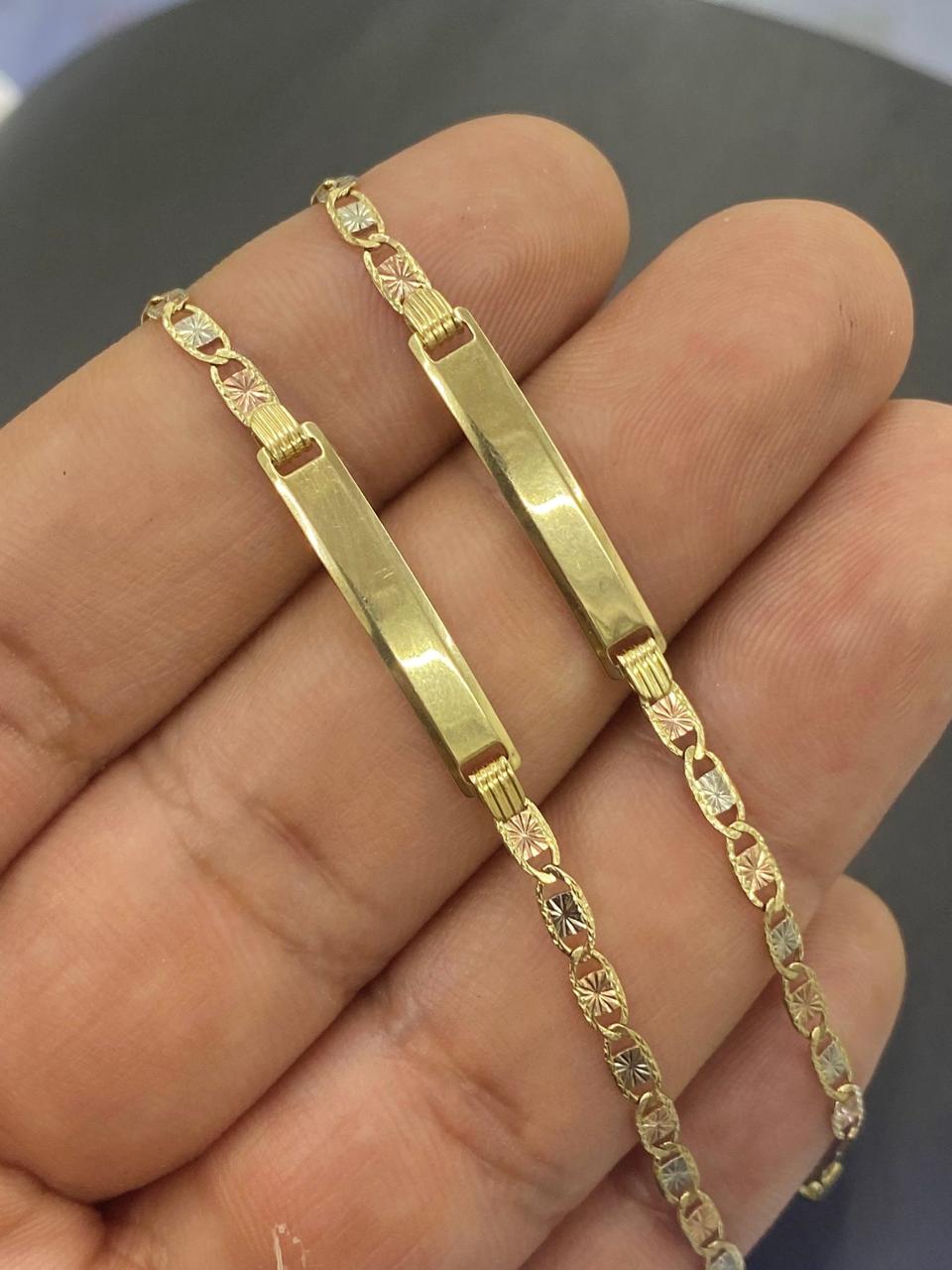 10K Gold Real Filled Valentino Anklet Bracelet 5.5" For Baby