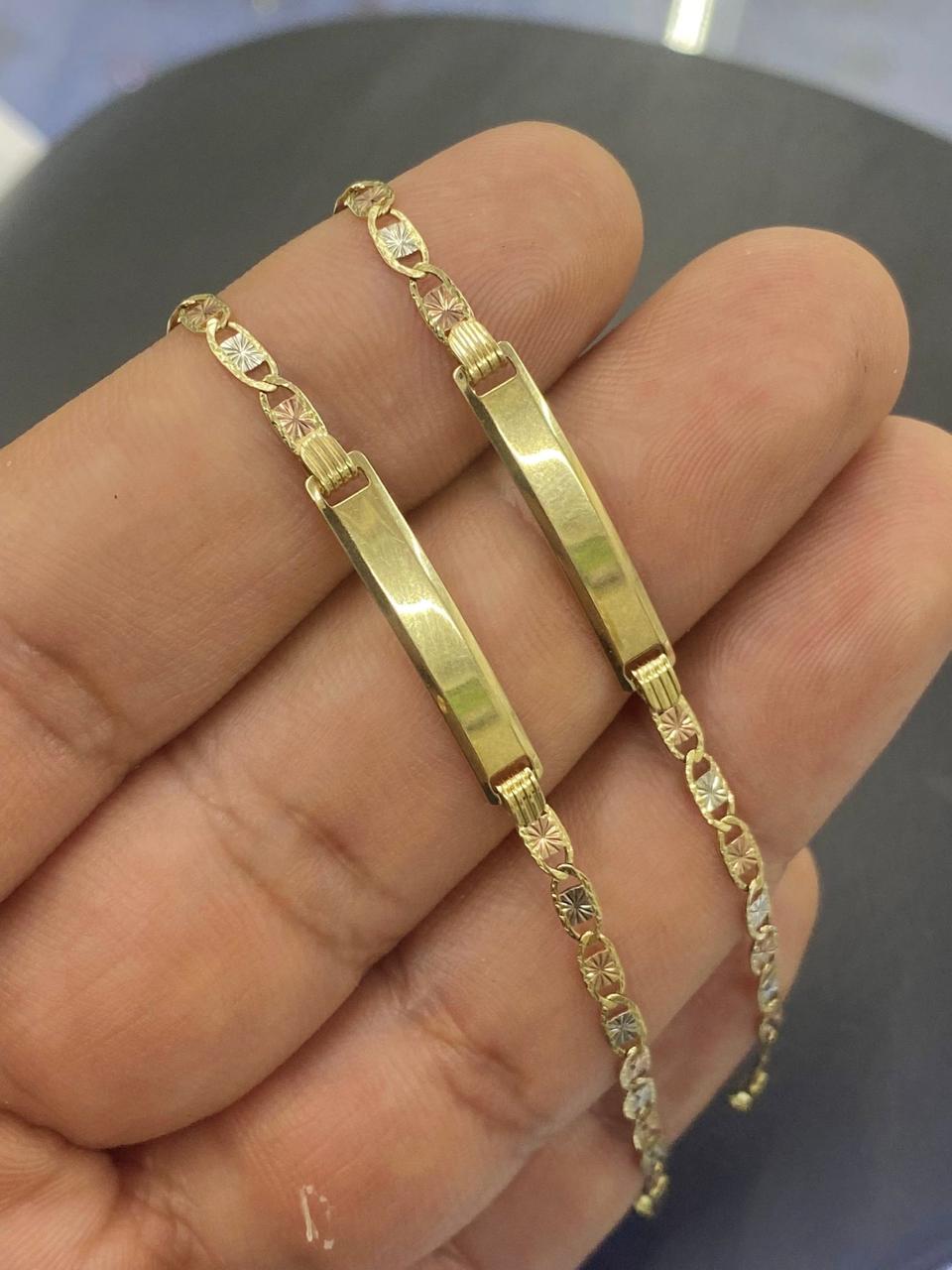 10K Gold Real Filled Valentino Anklet Bracelet 5.5" For Baby