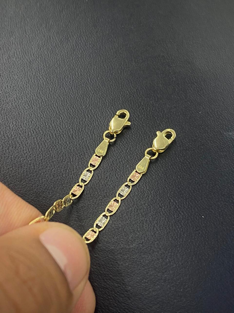 10K Gold Real Filled Valentino Anklet Bracelet 5.5" For Baby