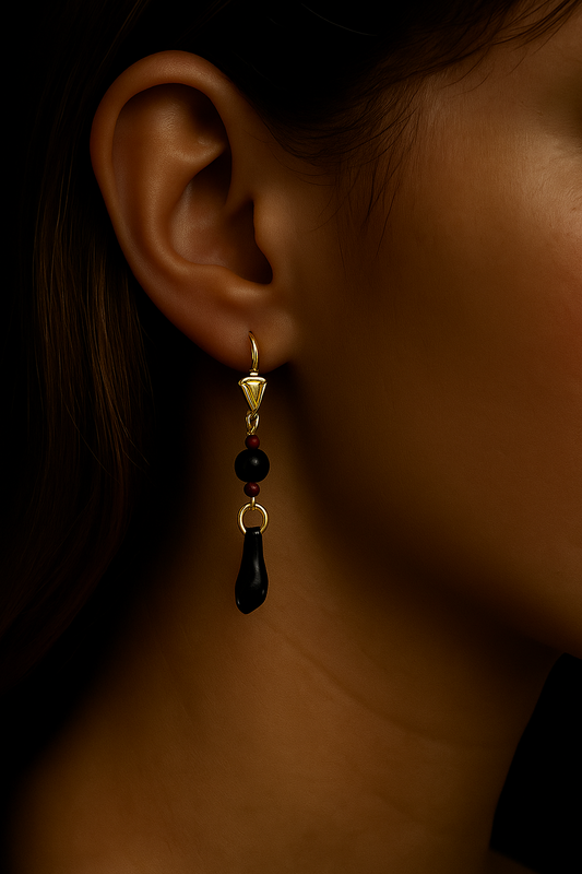 Azabache Lever Back Dangle Earrings