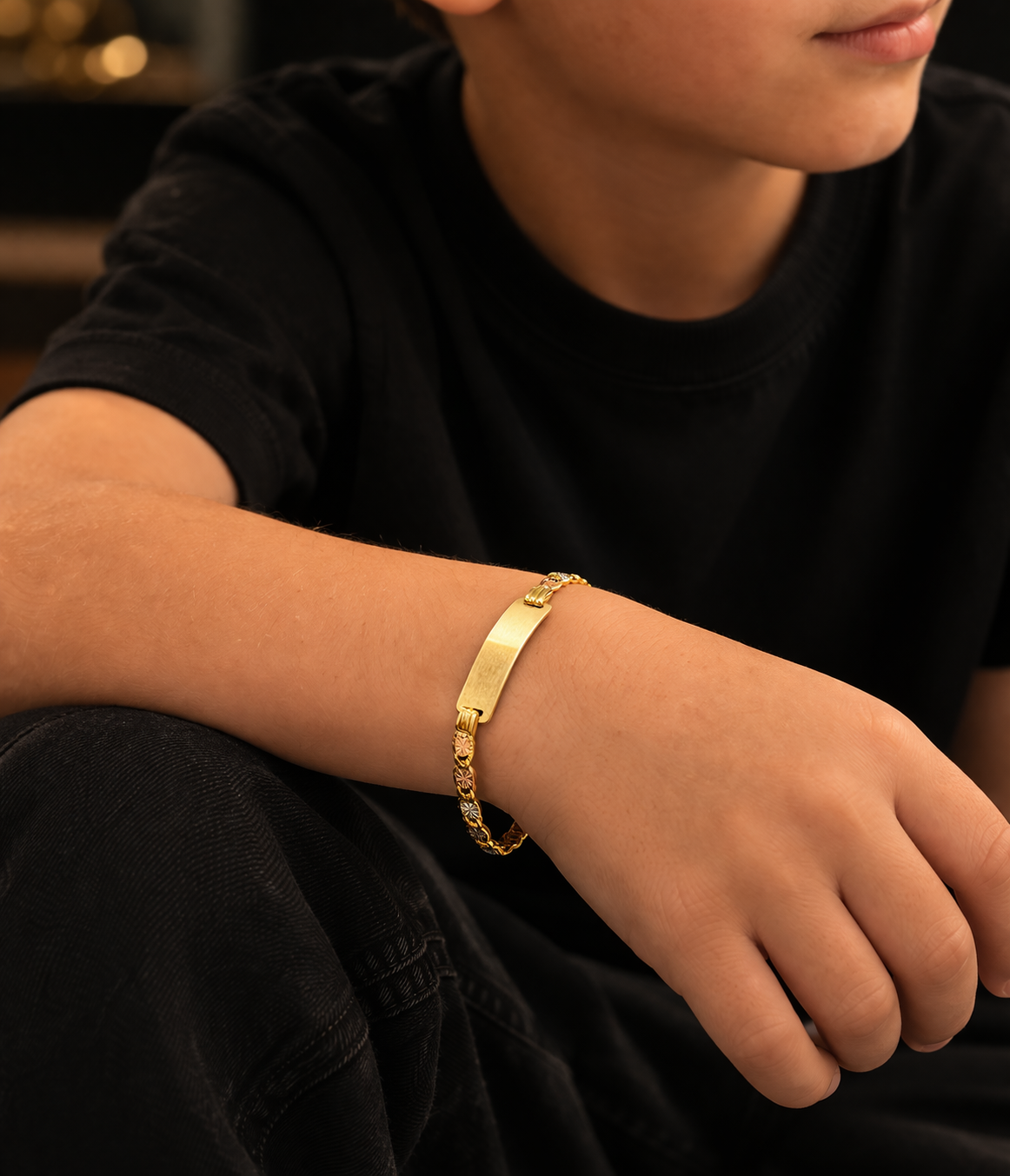 14K Gold Baby ID Bracelet 6.25 INCH