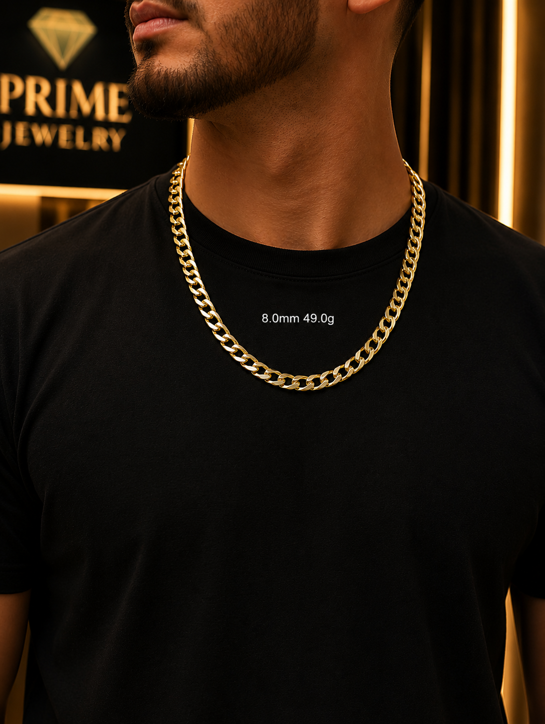 14k Gold Curb Chain Necklace