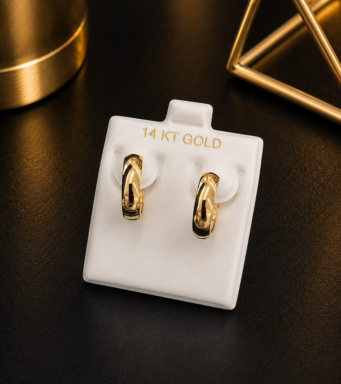 14K Yellow Gold Hoop Earrings