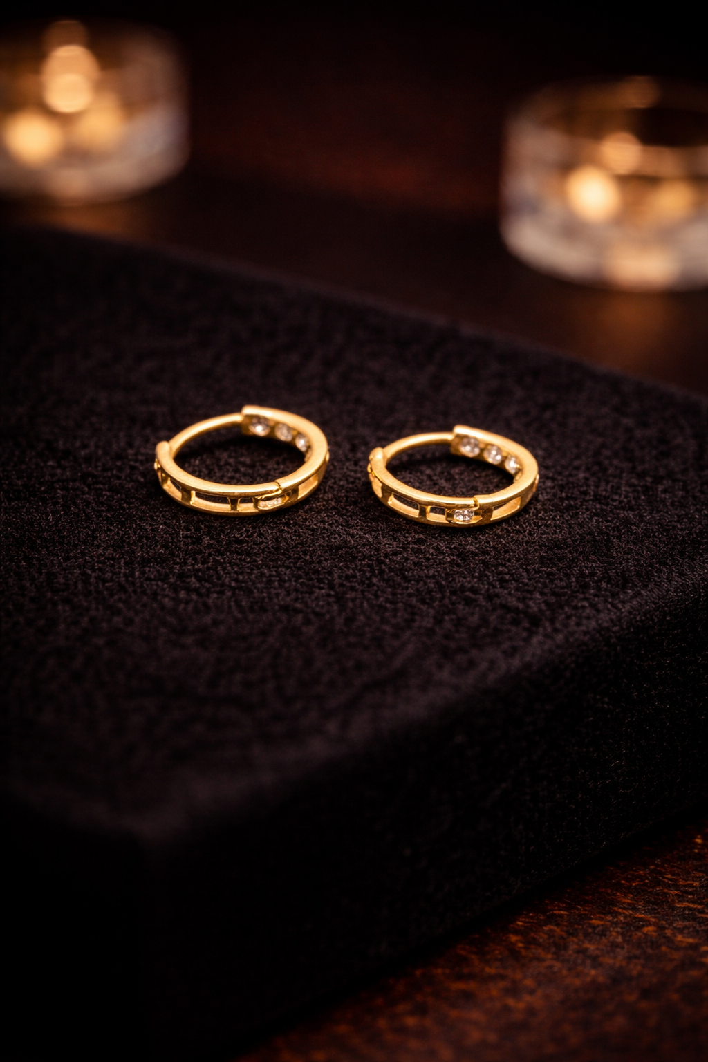 10K Yellow Gold Huggies Earrings 9x9mm