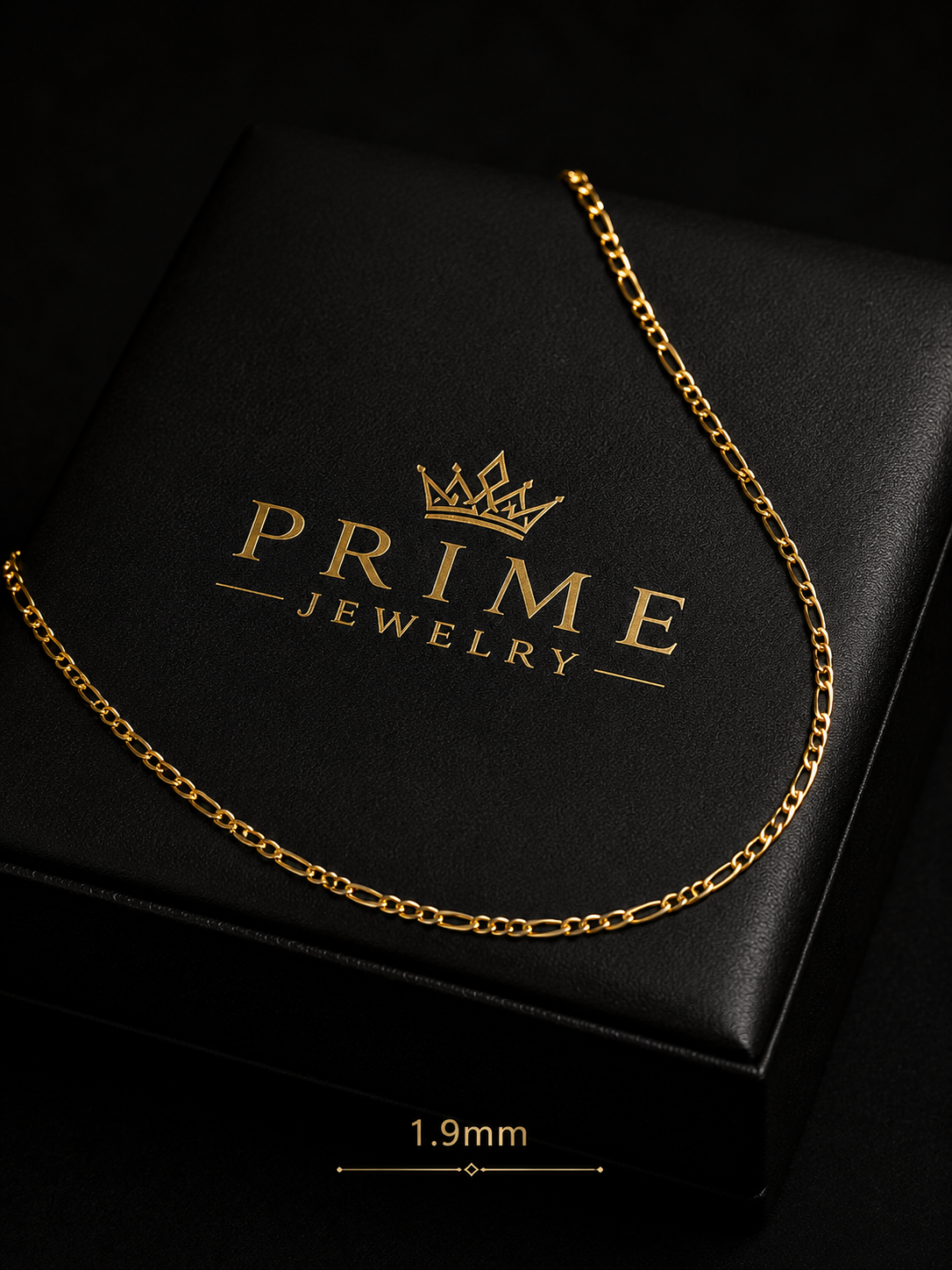 14K Yellow Gold Figaro Link Chain Necklace