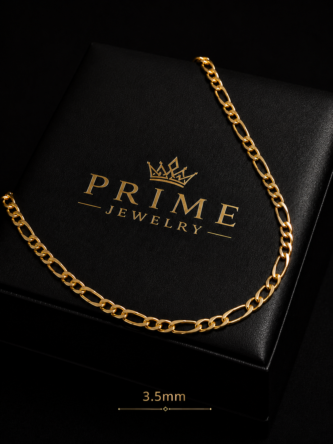 14K Yellow Gold Figaro Link Chain Necklace