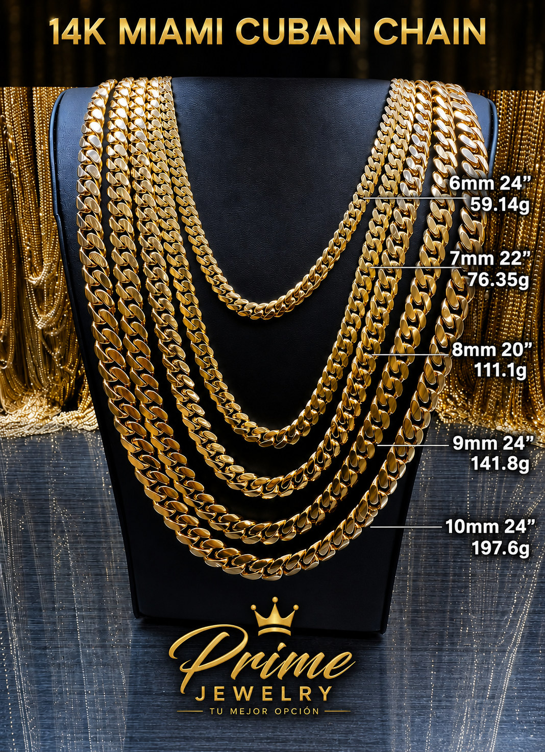 Miami Cuban Necklace 14K Solid Gold