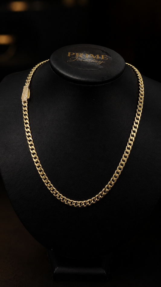14K Yellow Gold Jingle bell chain necklace 6mm 18"