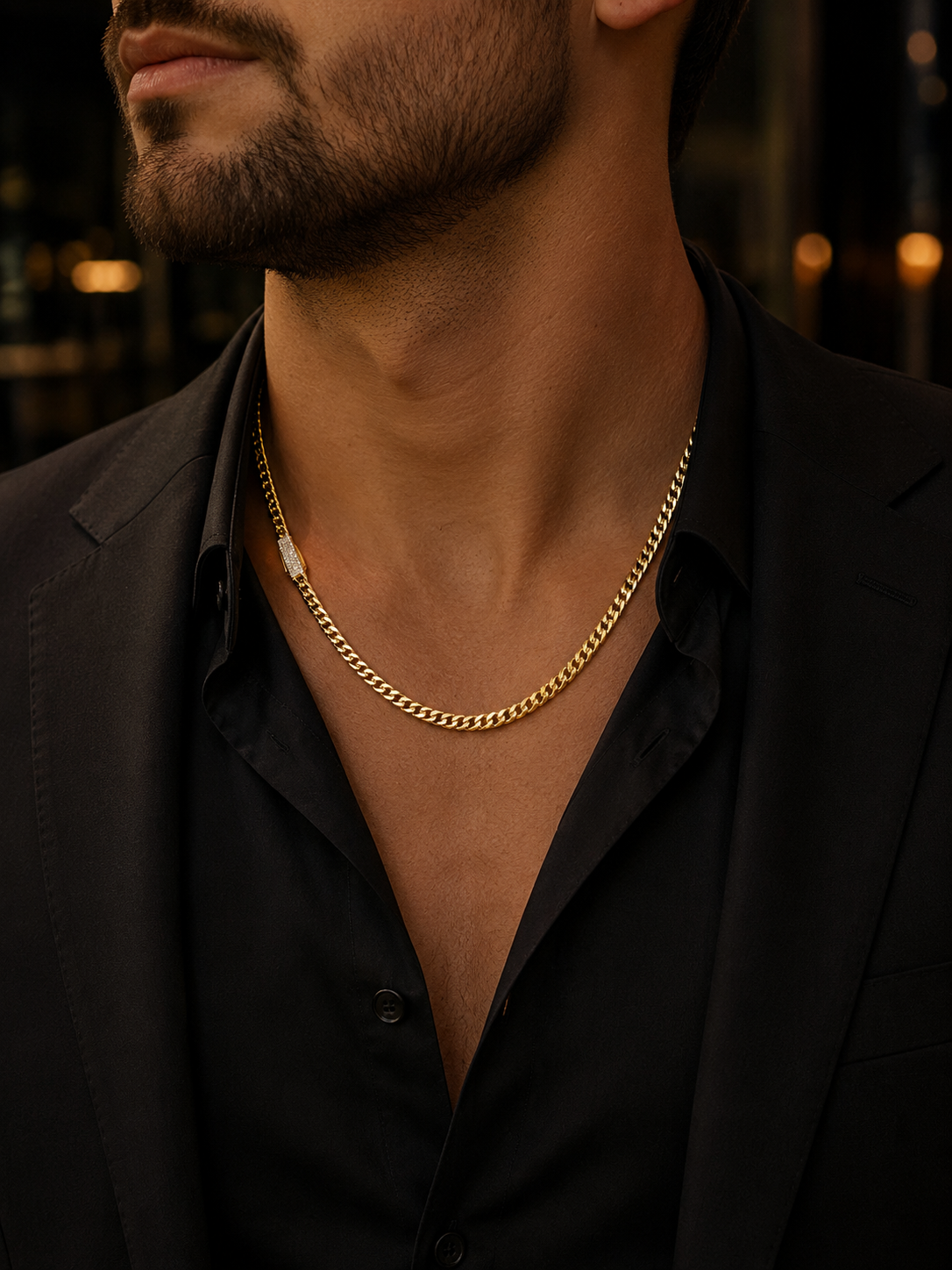 14K Yellow Gold Jingle bell chain necklace 6mm 18"