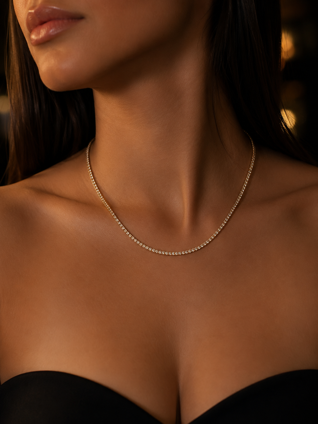 14K Yellow Gold ICE Chain 2mm for Womens
