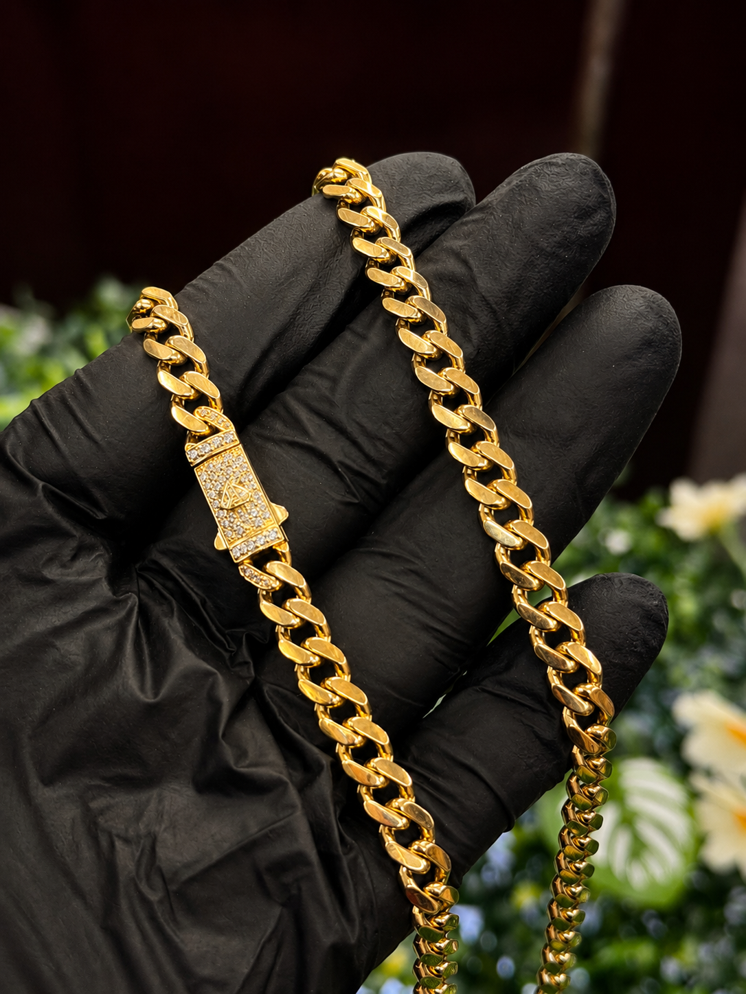 14K Gold Monaco Chain Necklace 7mm