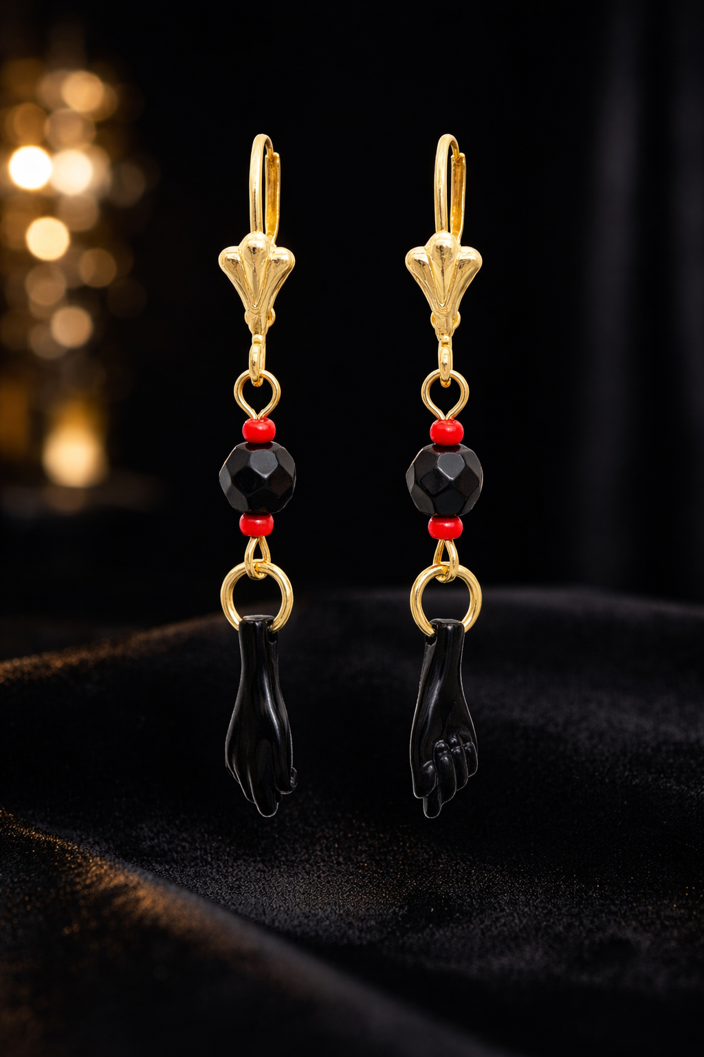 Azabache Lever Back Dangle Earrings