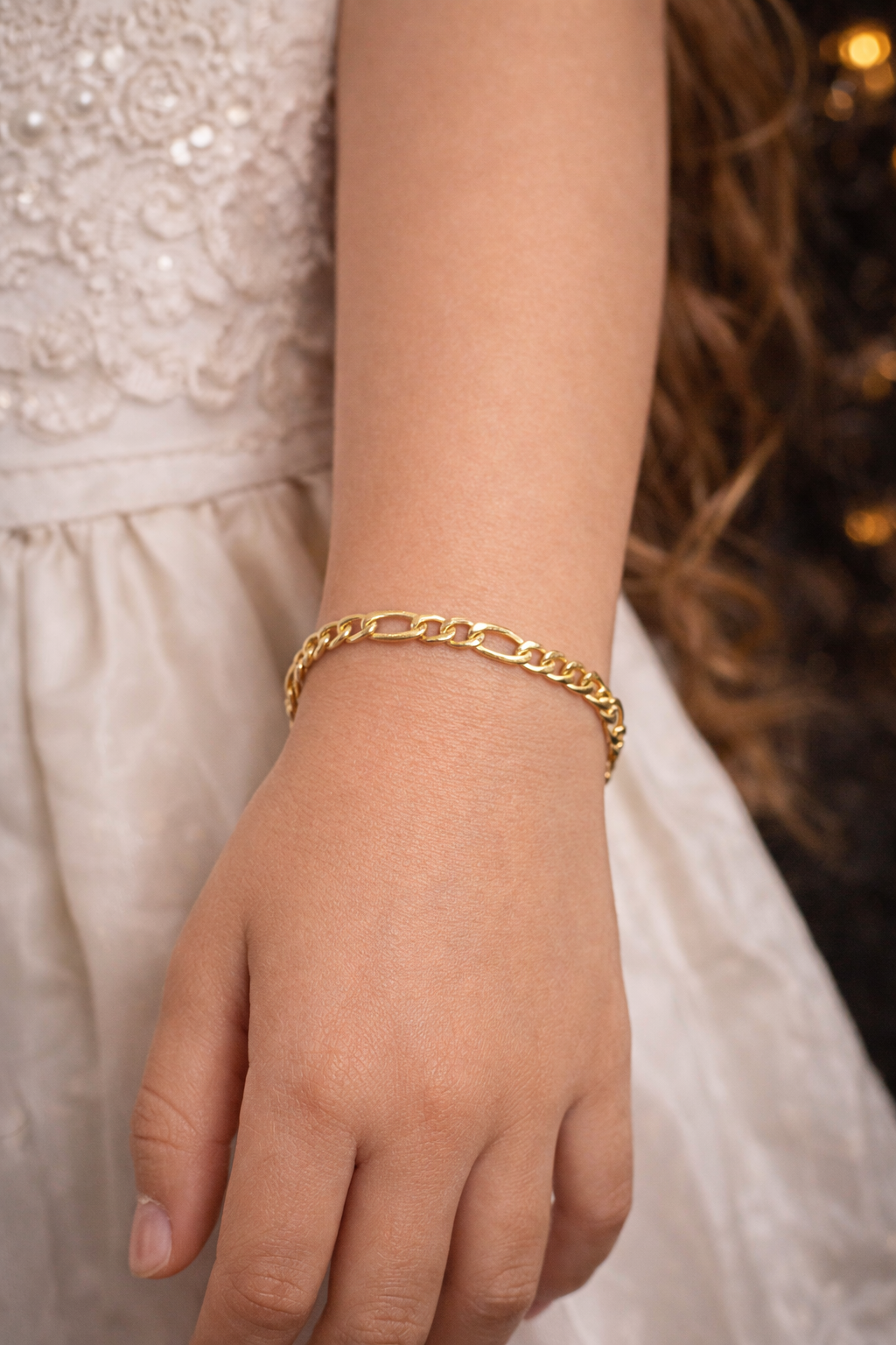 Baby Figaro Bracelets Gold Filled 5.75" 3mm Gifts