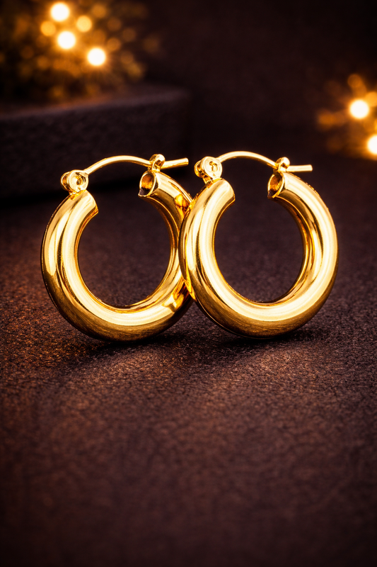14K Gold F Small Earrings Hoop Everyday Jewelry Gifts Womens Ladies Girls