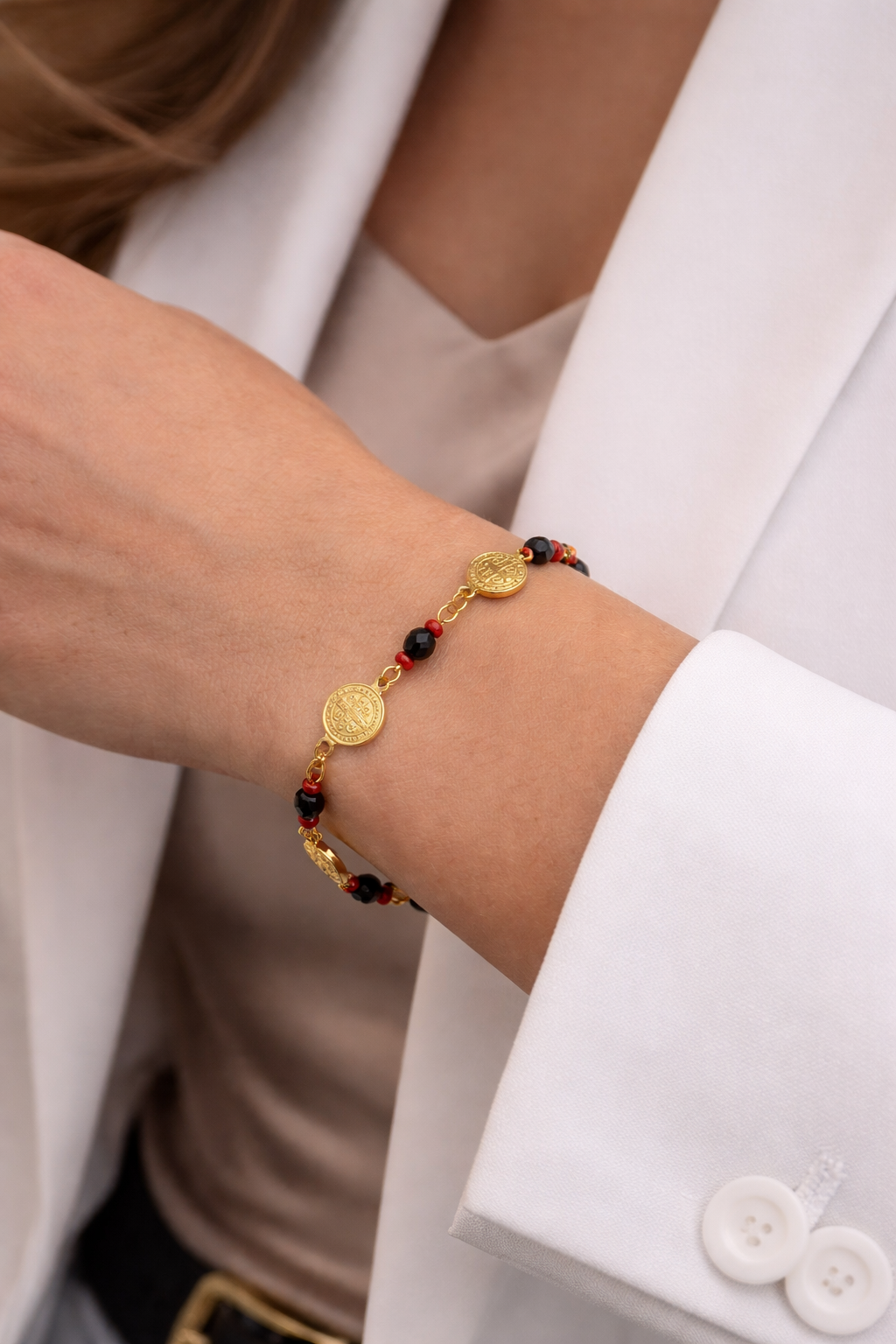 14K Gold Filled San Benito Bracelet for Womens Girls 7.5" Gifts for Her