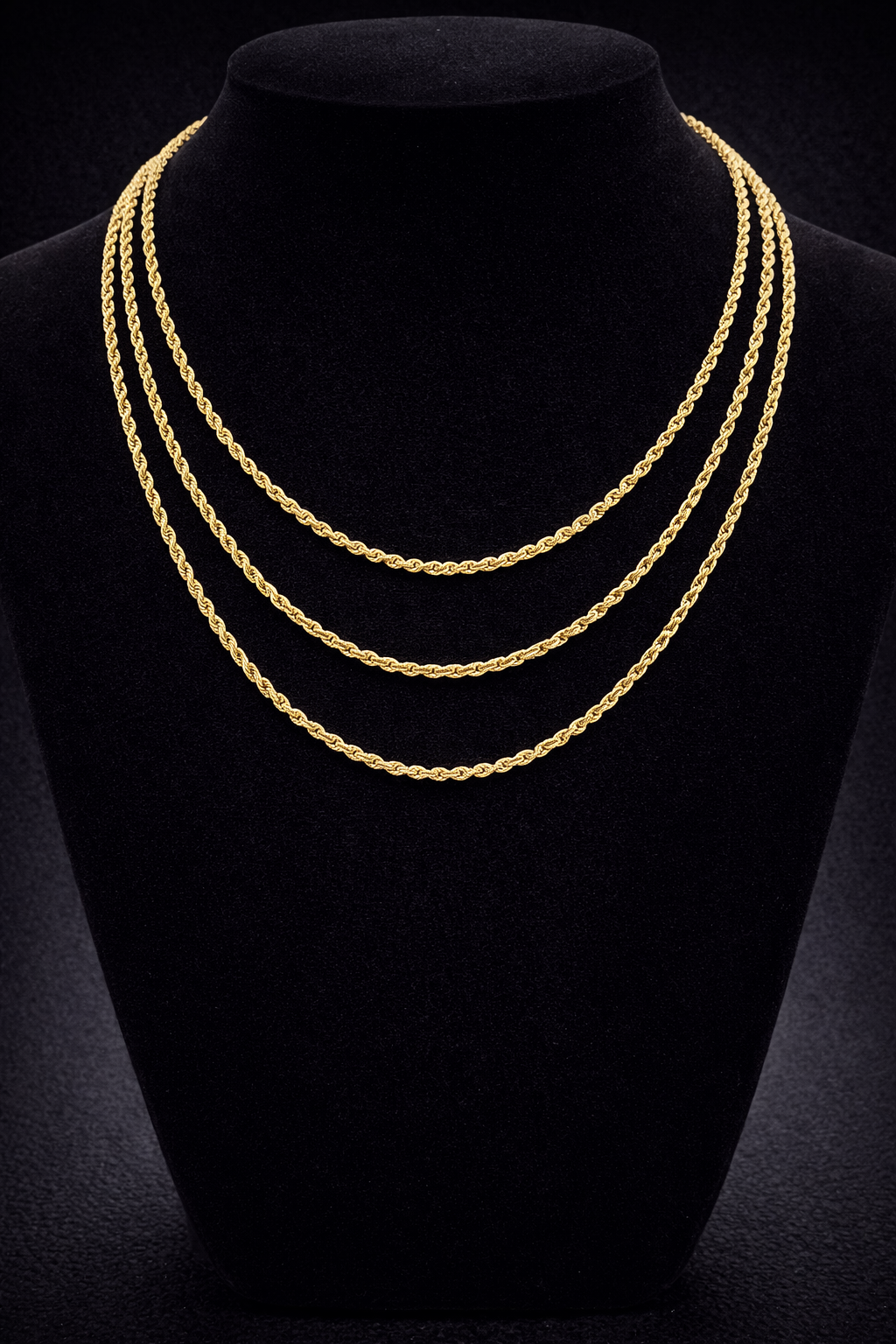 2.5mm Rope Chain Necklace 14K Yellow Gold