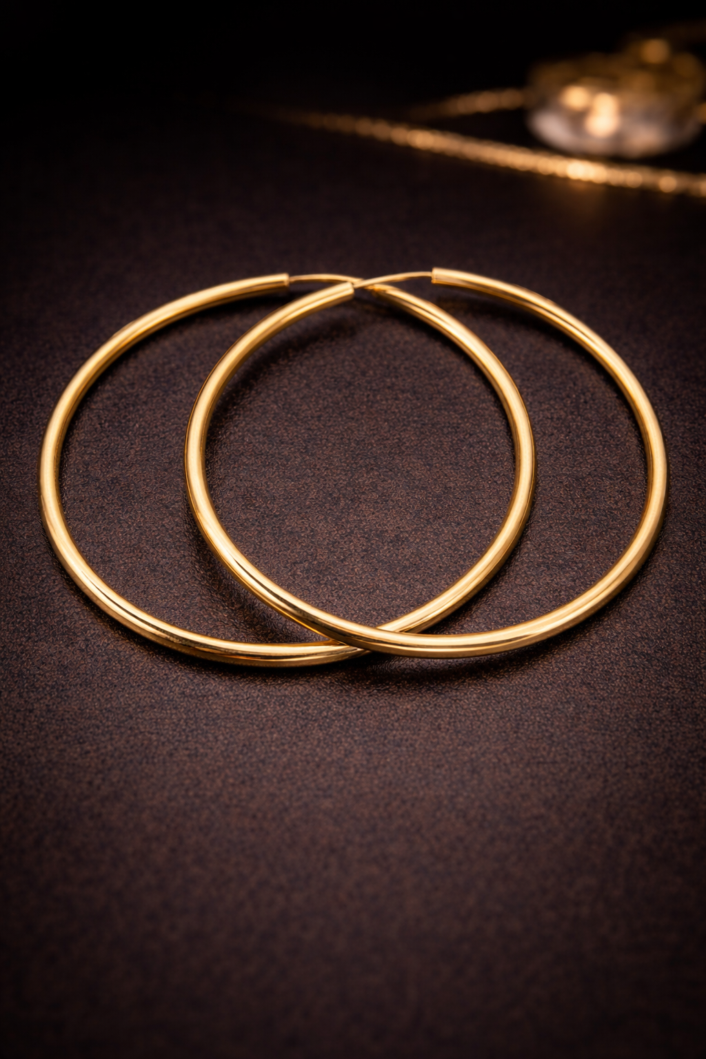 Endless Hoop Earrings 2x2 14K Gold Filled Womens Ladies Argollas Arrecadas de Oro Laminado