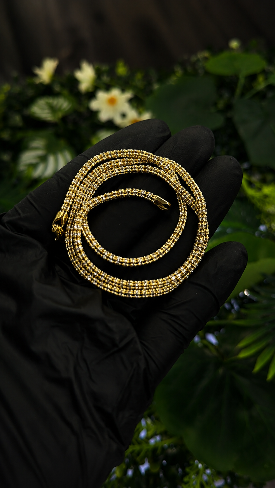 ICE Chain for Mens Womens 3mm 14K Gold