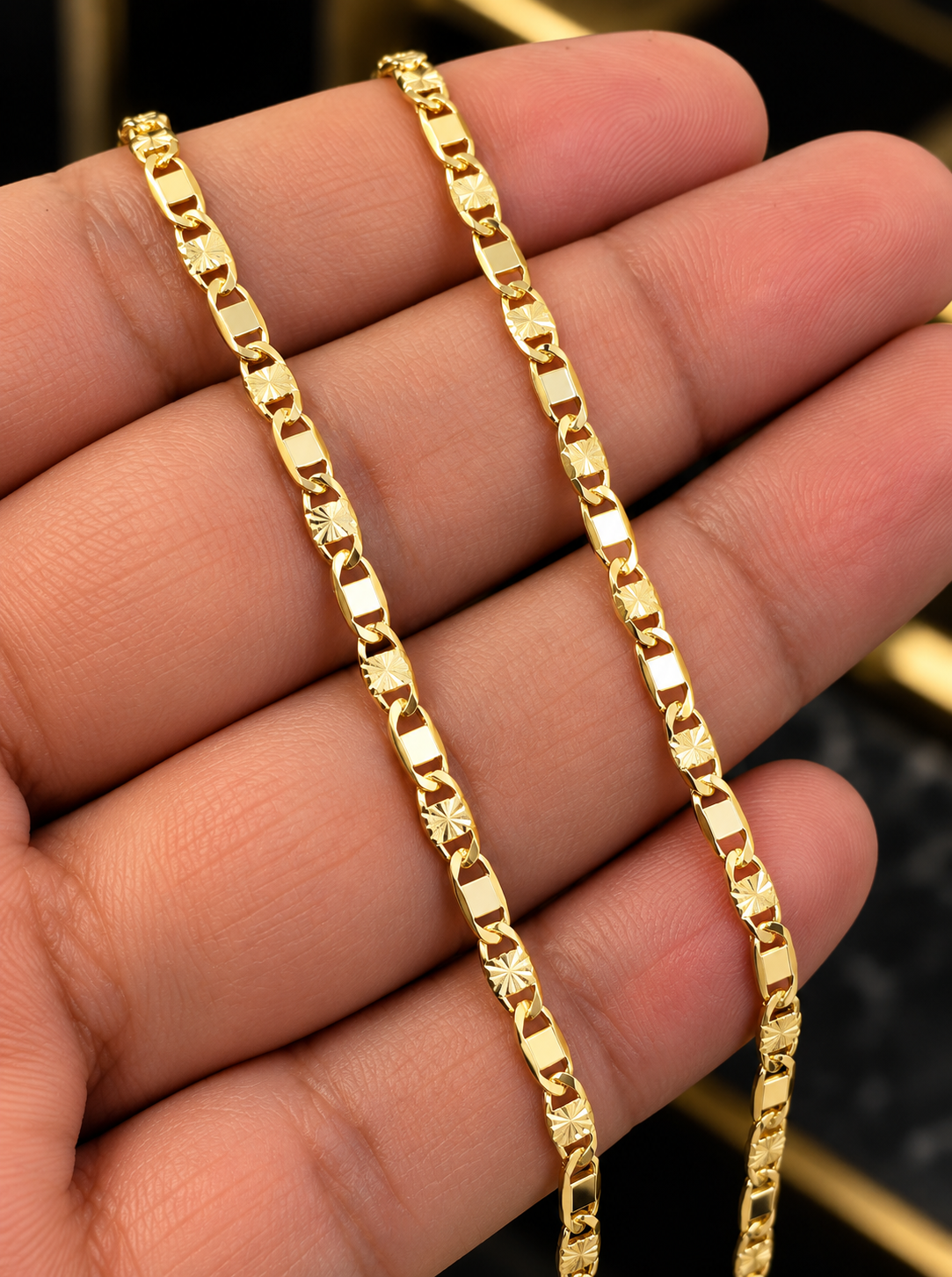 14K Gold Filled Valentino Chain  Necklace for Baby Kids 16 Inch