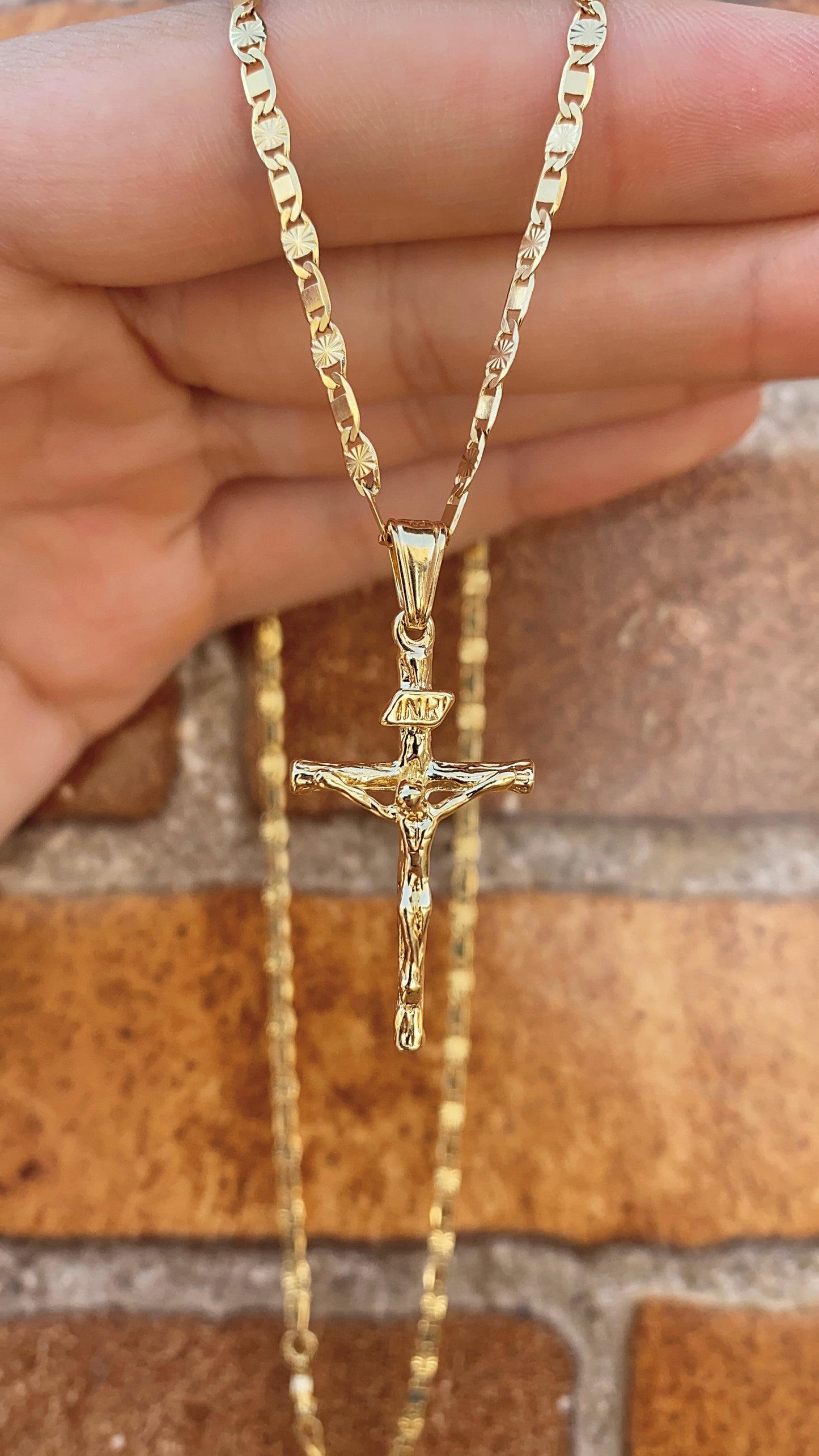 Crucifix Charm Pendant Necklace for Her and Him