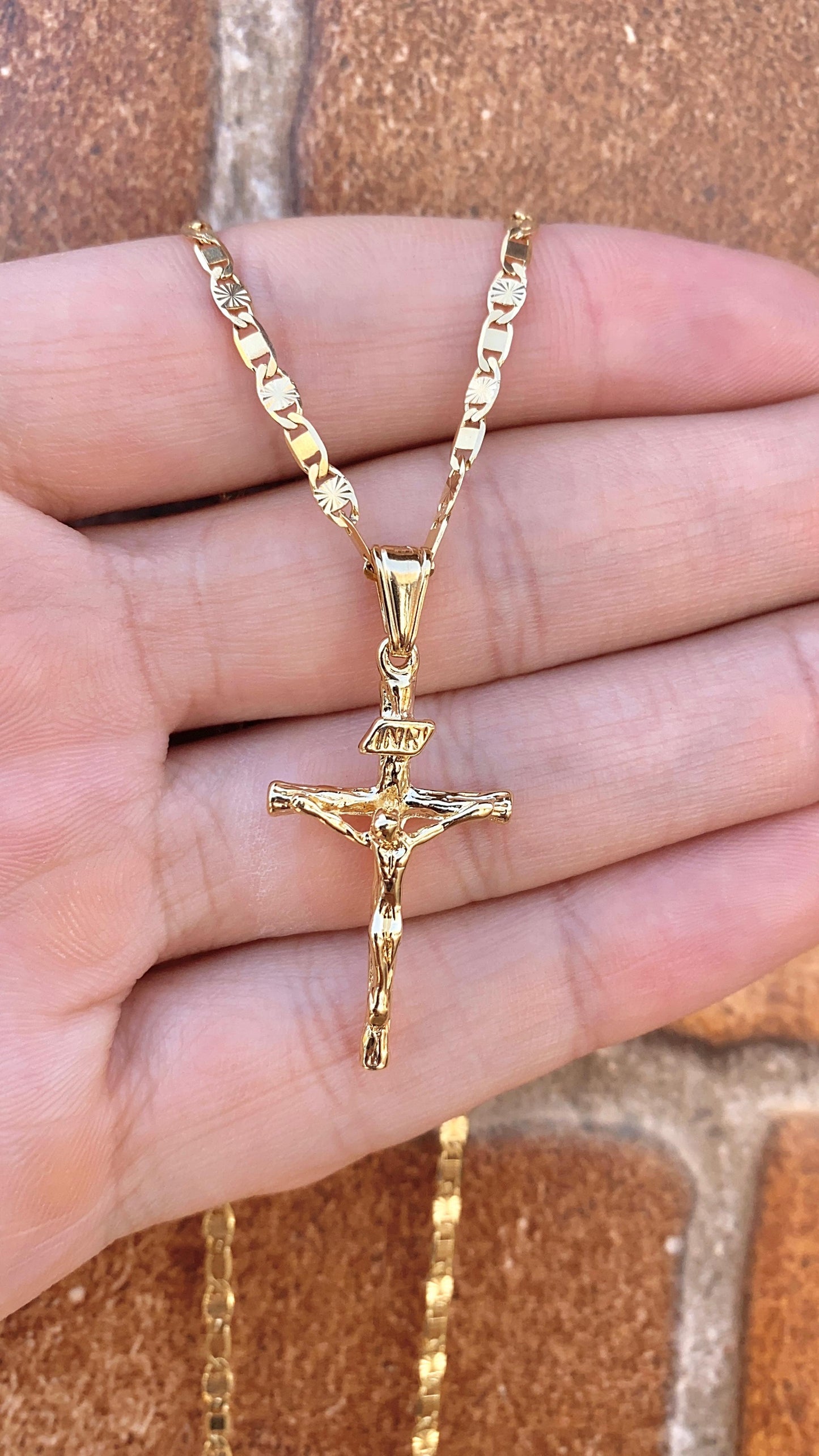 Crucifix Charm Pendant Necklace for Her and Him