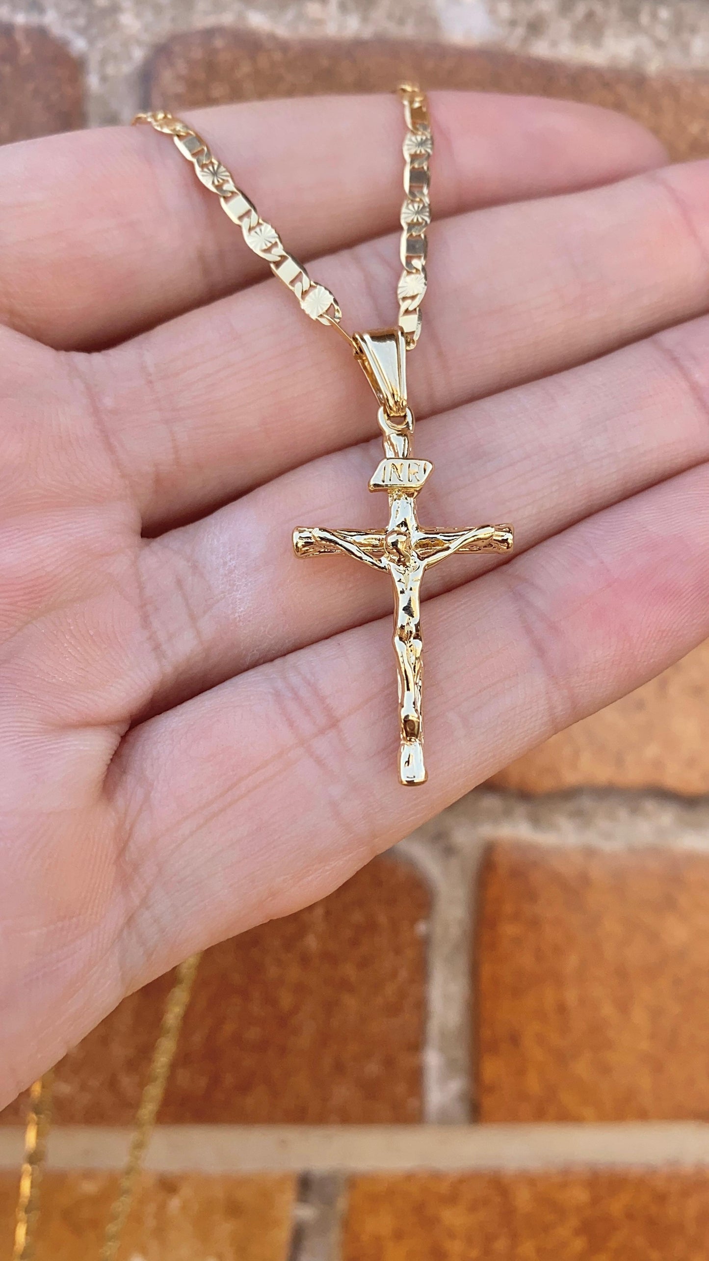 Crucifix Charm Pendant Necklace for Her and Him