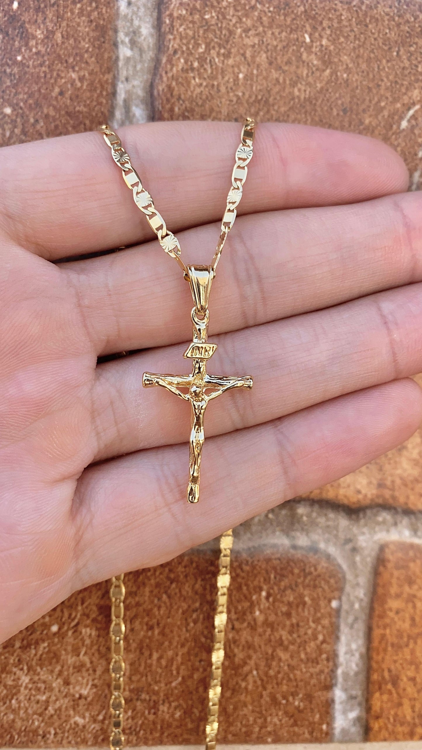 Crucifix Charm Pendant Necklace for Her and Him