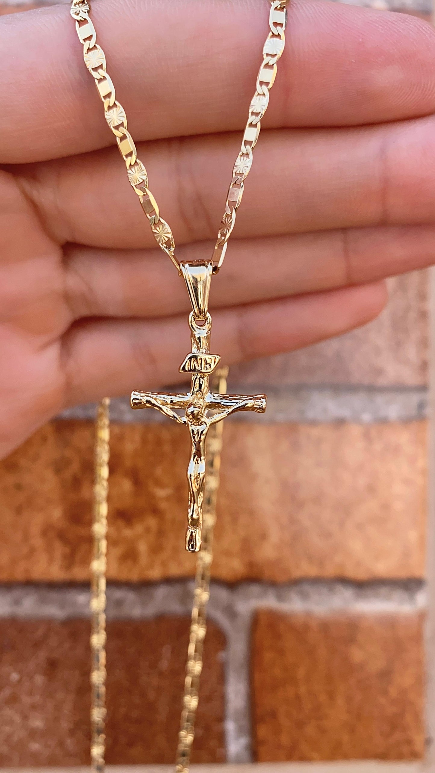 Crucifix Charm Pendant Necklace for Her and Him