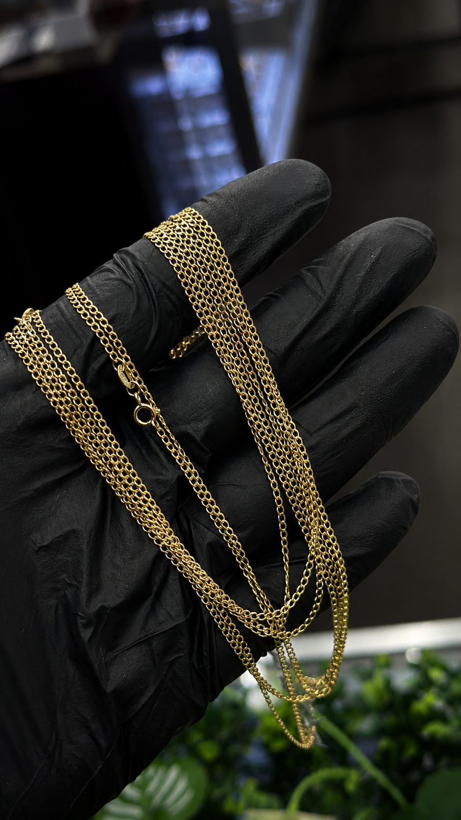 Curb Chain 1.6mm for Mens Womens 14K Gold