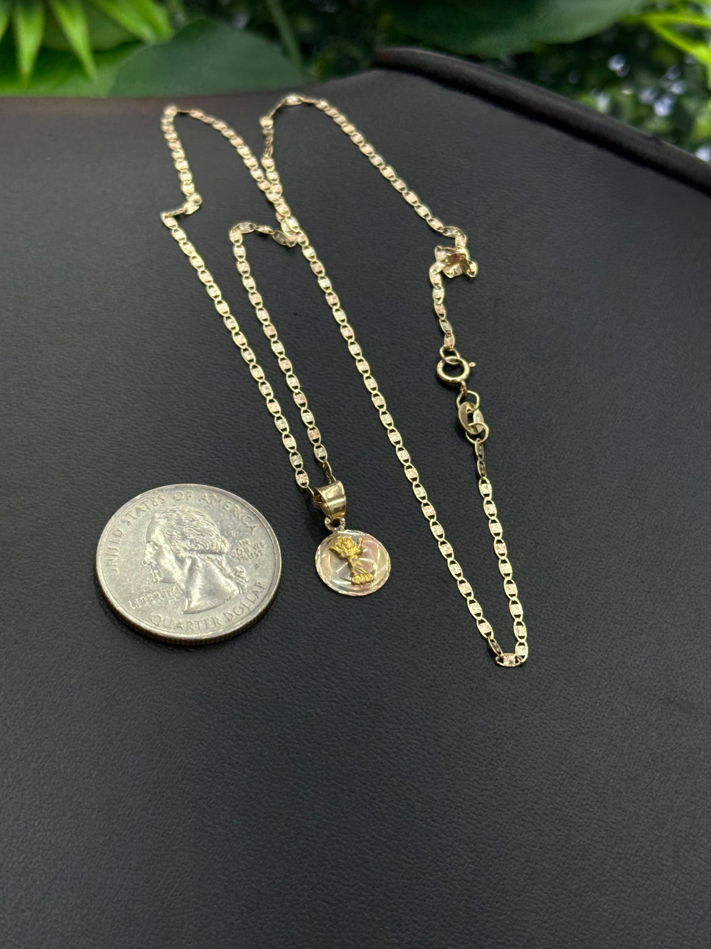 Baby Jesus Necklace 14K Gold Tri Color