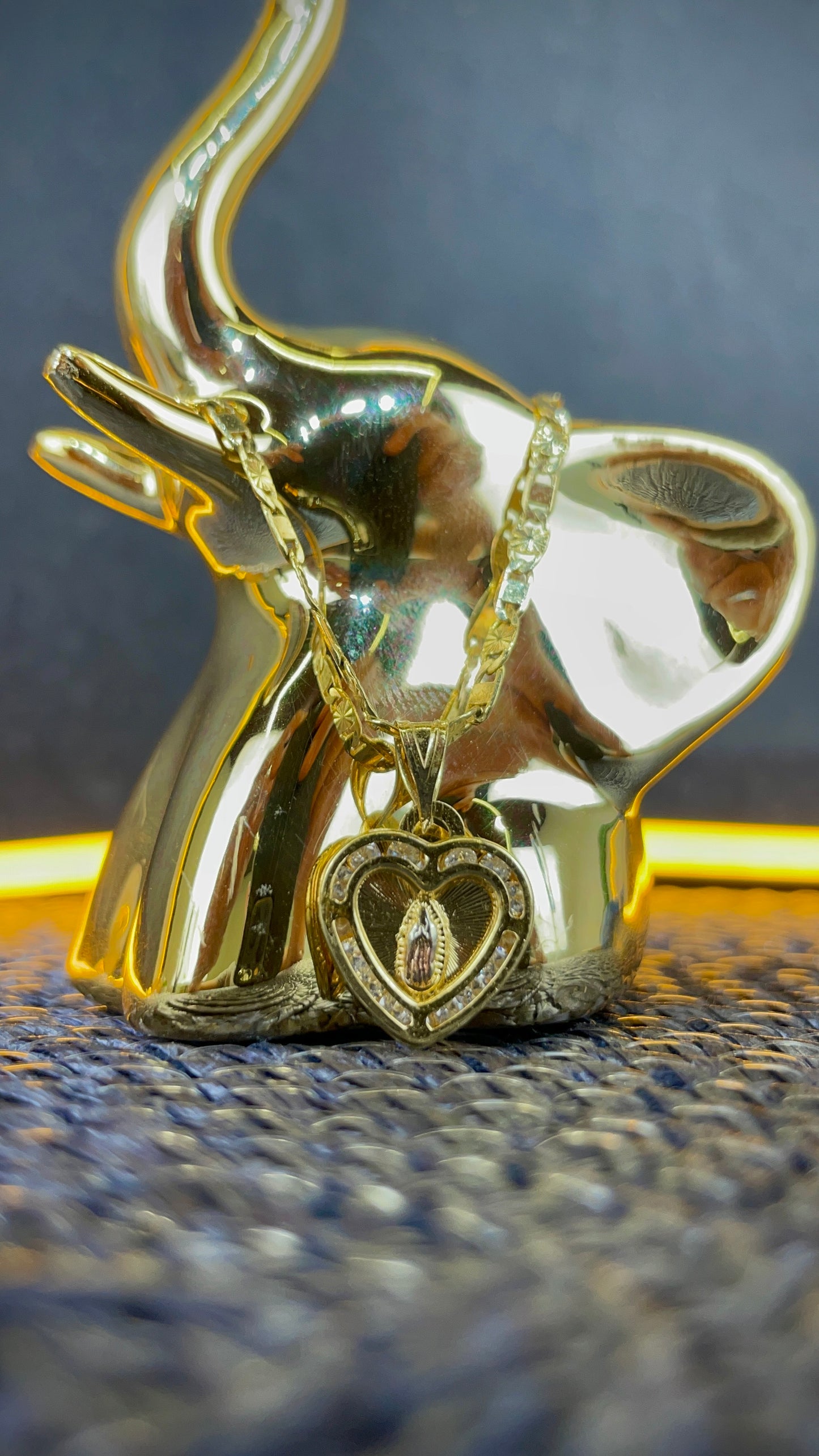 Heart Virgen de Guadalupe CZ Valentino Bracelet for Babies