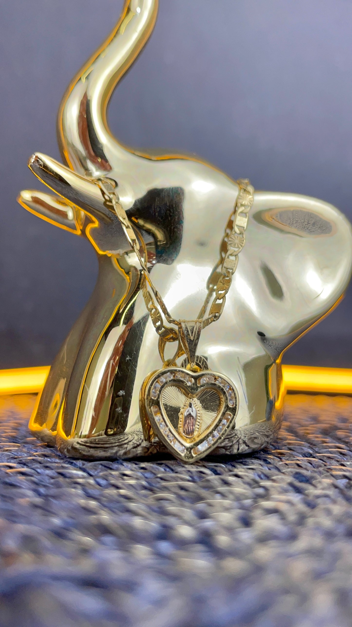 Heart Virgen de Guadalupe CZ Valentino Bracelet for Babies