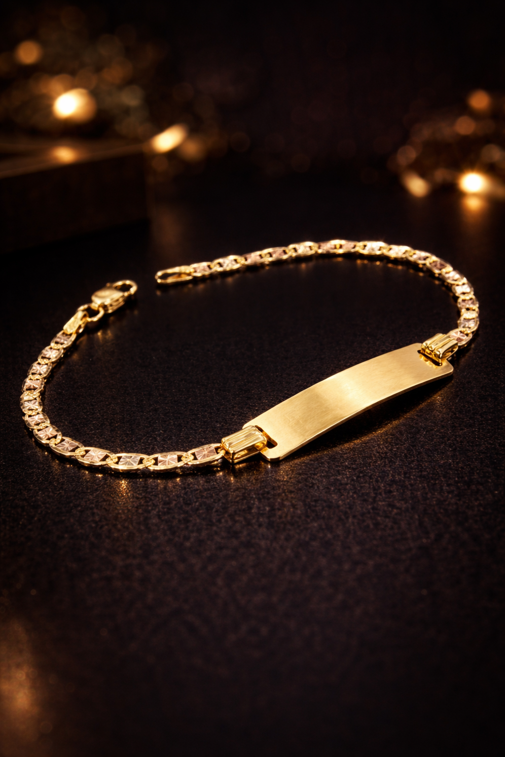 14K Gold Baby ID Bracelet 6.25 INCH