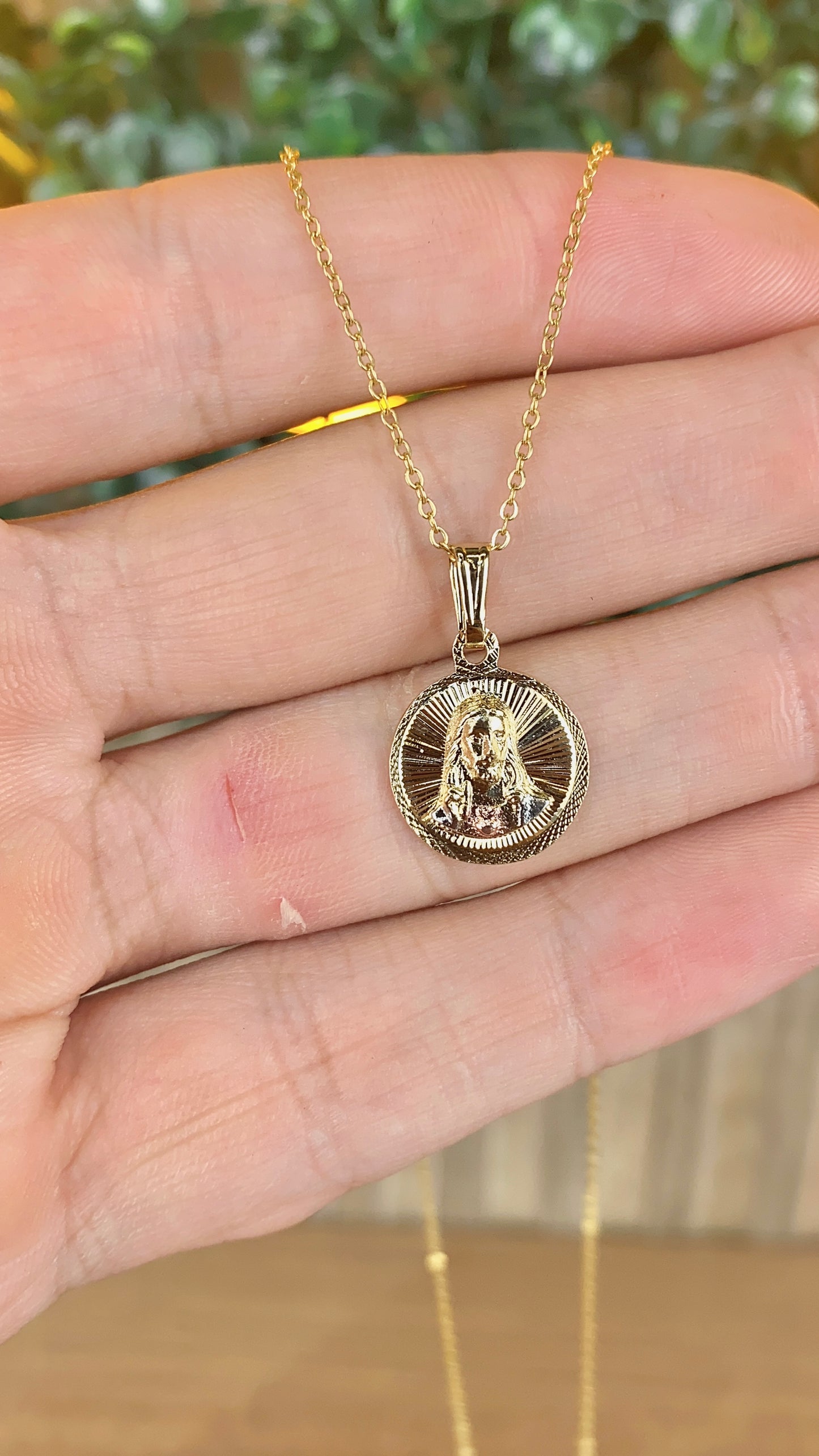 Jesus Sacred Heart Necklace 17"