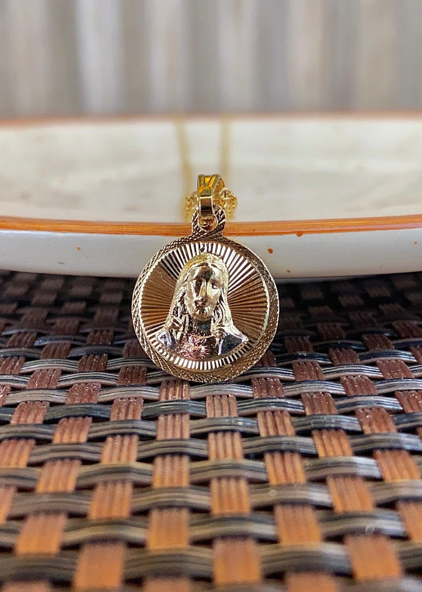 Jesus Sacred Heart Necklace 17"