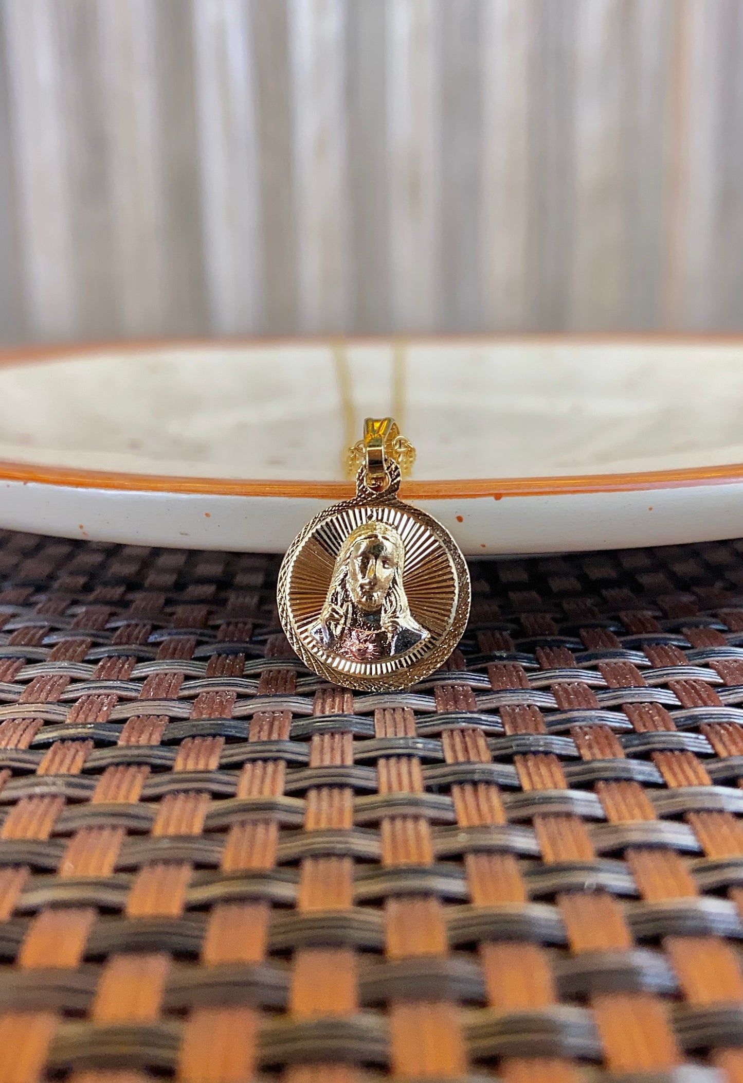 Jesus Sacred Heart Necklace 17"