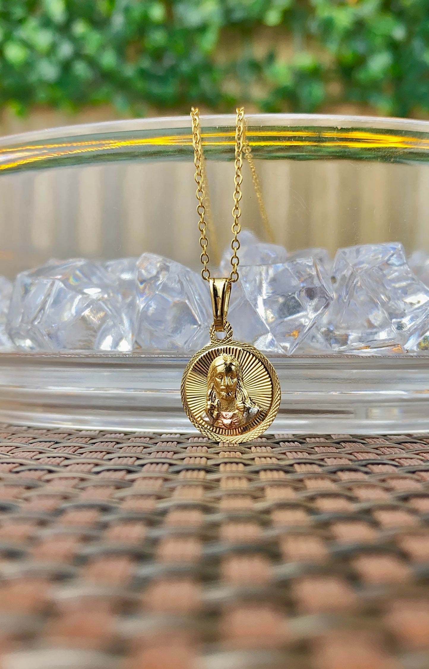 Jesus Sacred Heart Necklace 17"